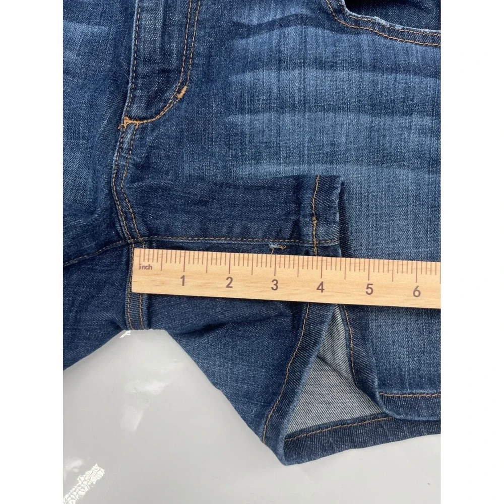 Joe's Jeans Womens Dark Wash Denim Shorts Mid Rise Size 31 Whiskered Stretch